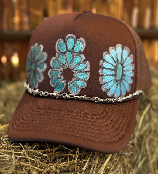 Concho Hand Painted Trucker Hat