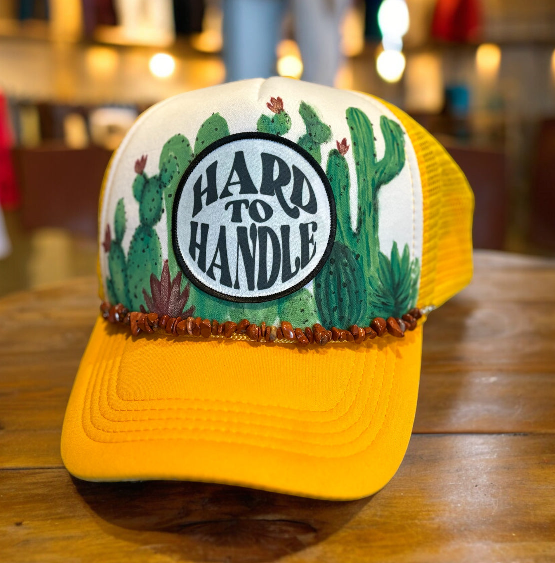 Hand Painted Cactus Trucker Hat