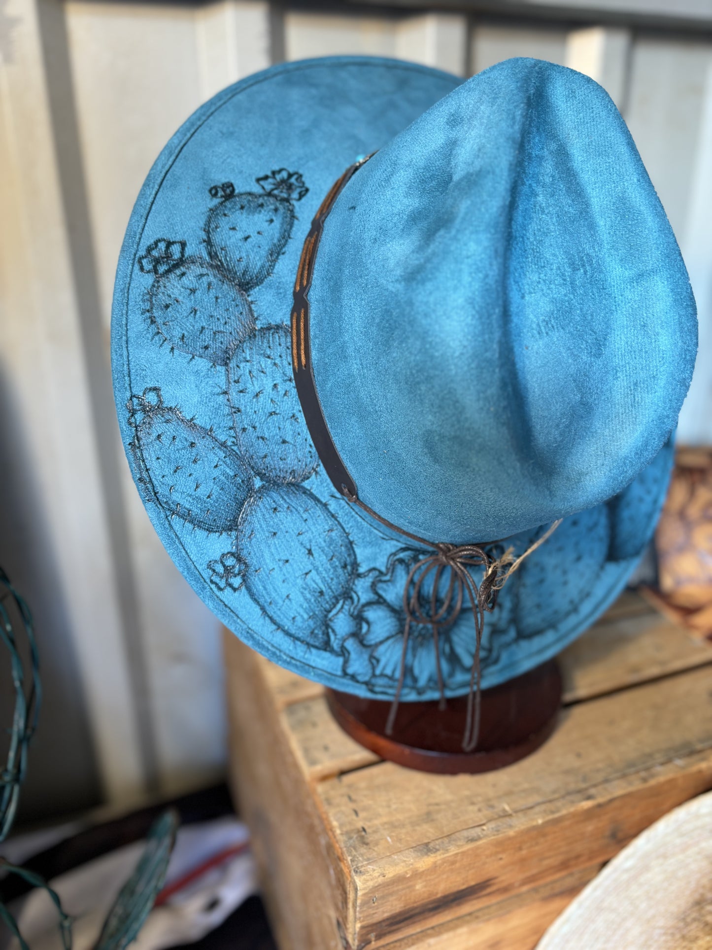 Prickly Pear Cactus Wide Brim Hat