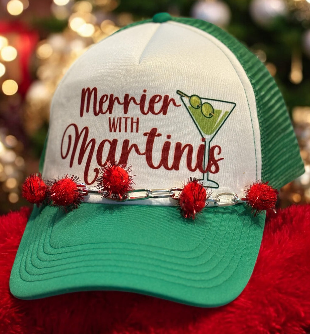 Christmas Cocktail Trucker Hats