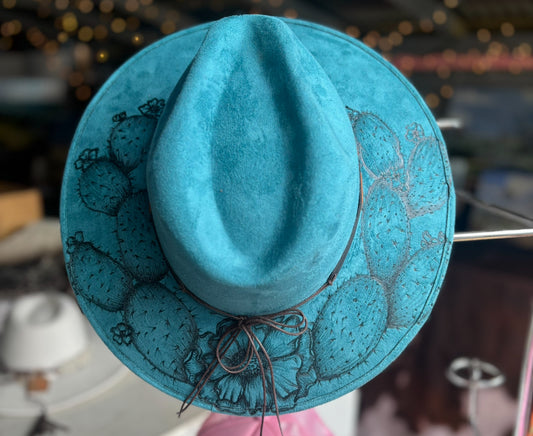 Prickly Pear Cactus Wide Brim Hat
