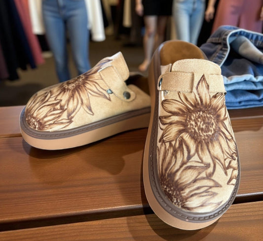 Hand Burned Slip On Shoes