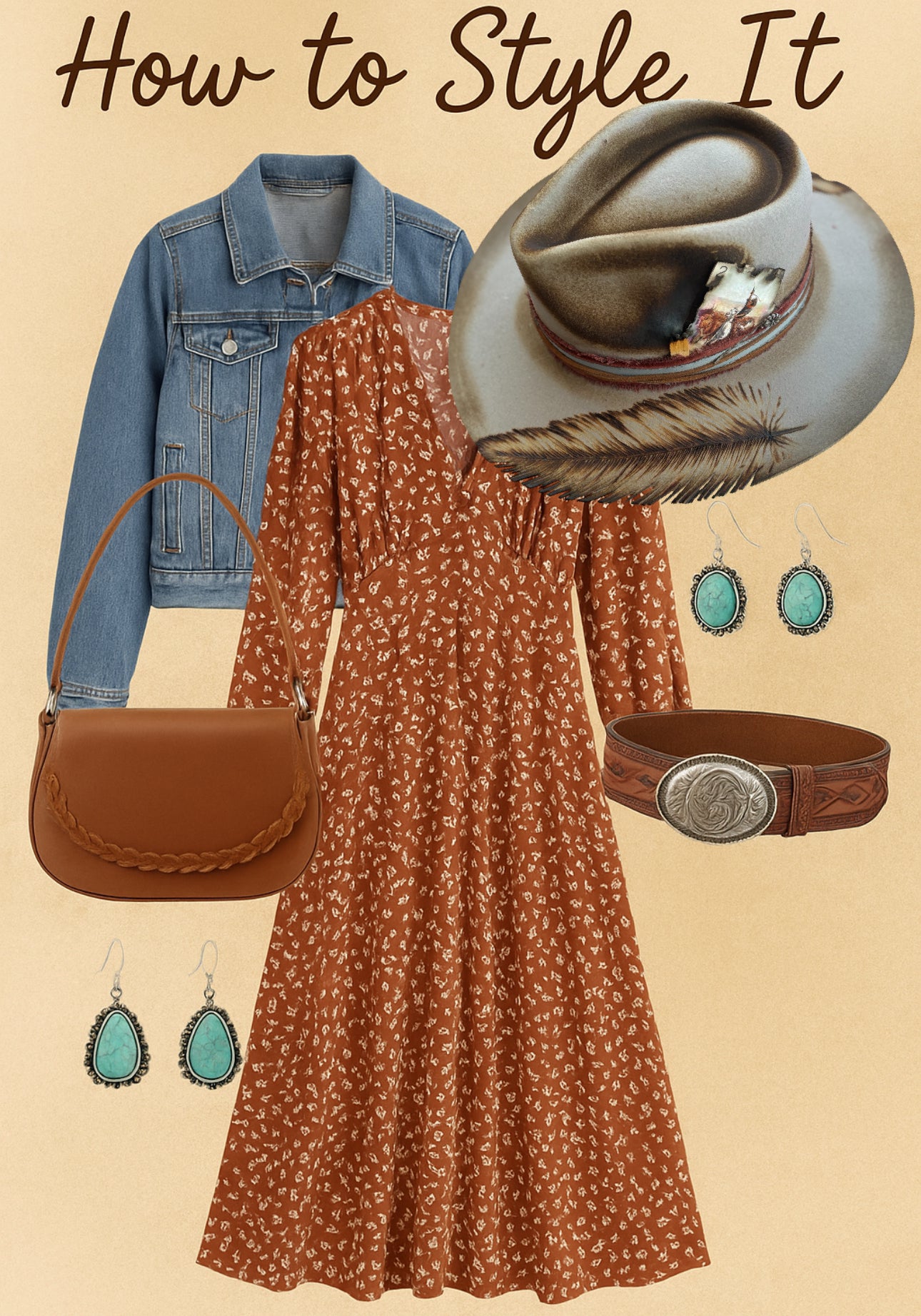 Feather Cut Out Wide Brim Hat